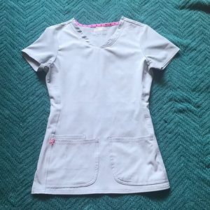 Heart and soul gray scrub top